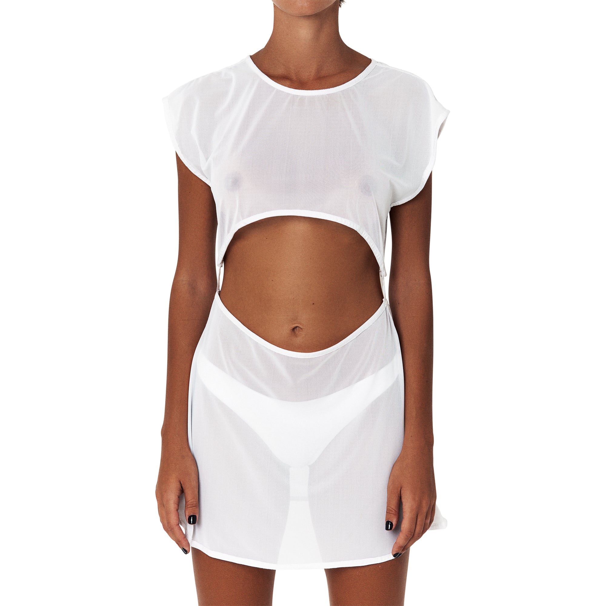 Monroe Mesh Dress Blanc