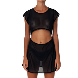 Monroe Mesh Dress Onyx