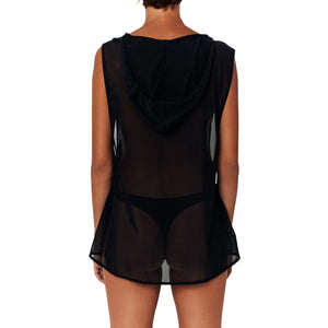 Rumi Mesh Hood Top Onyx